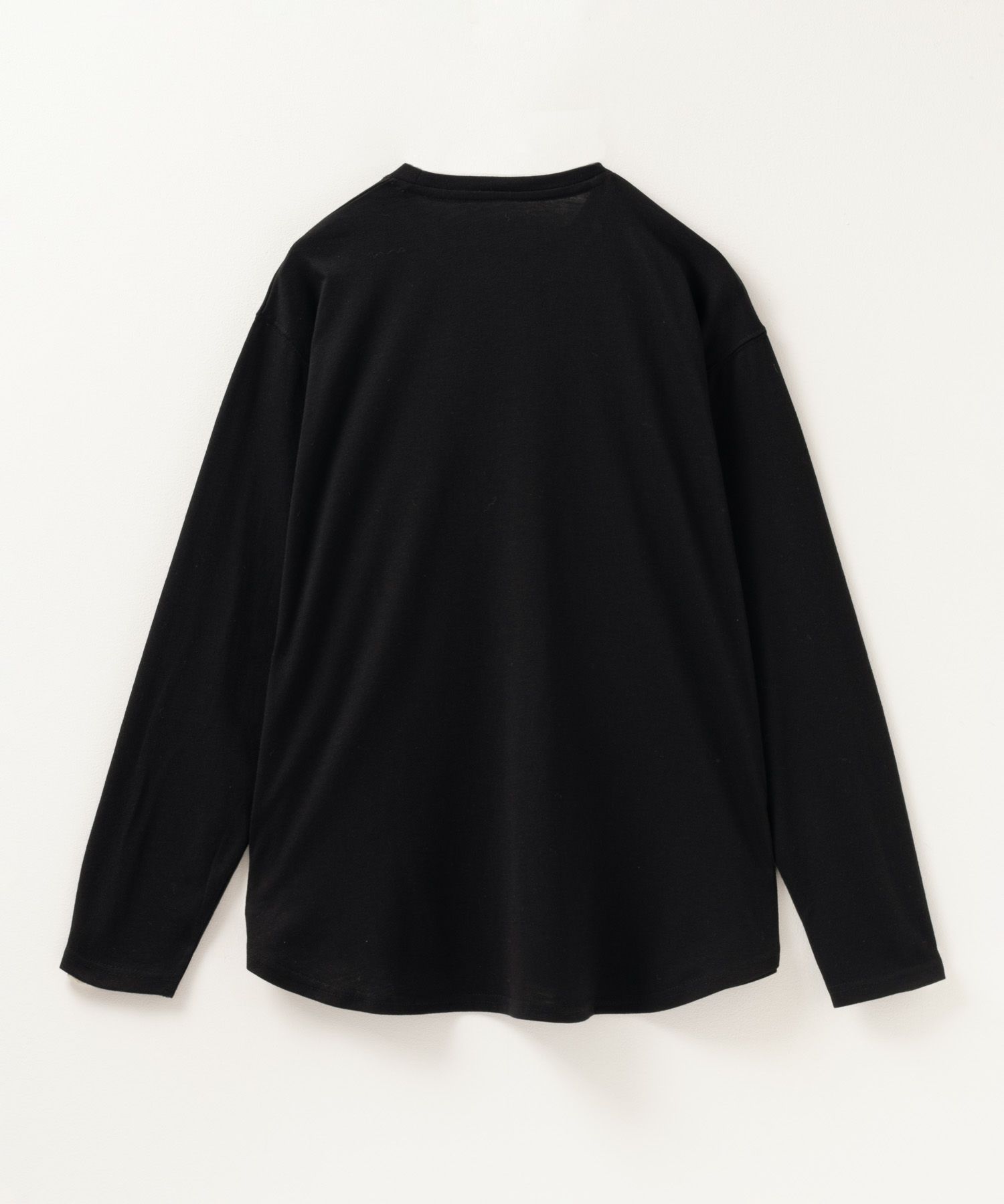 NAVY ベーシック裾ラウンド長袖Tシャツ レディース ネコポス 対応商品