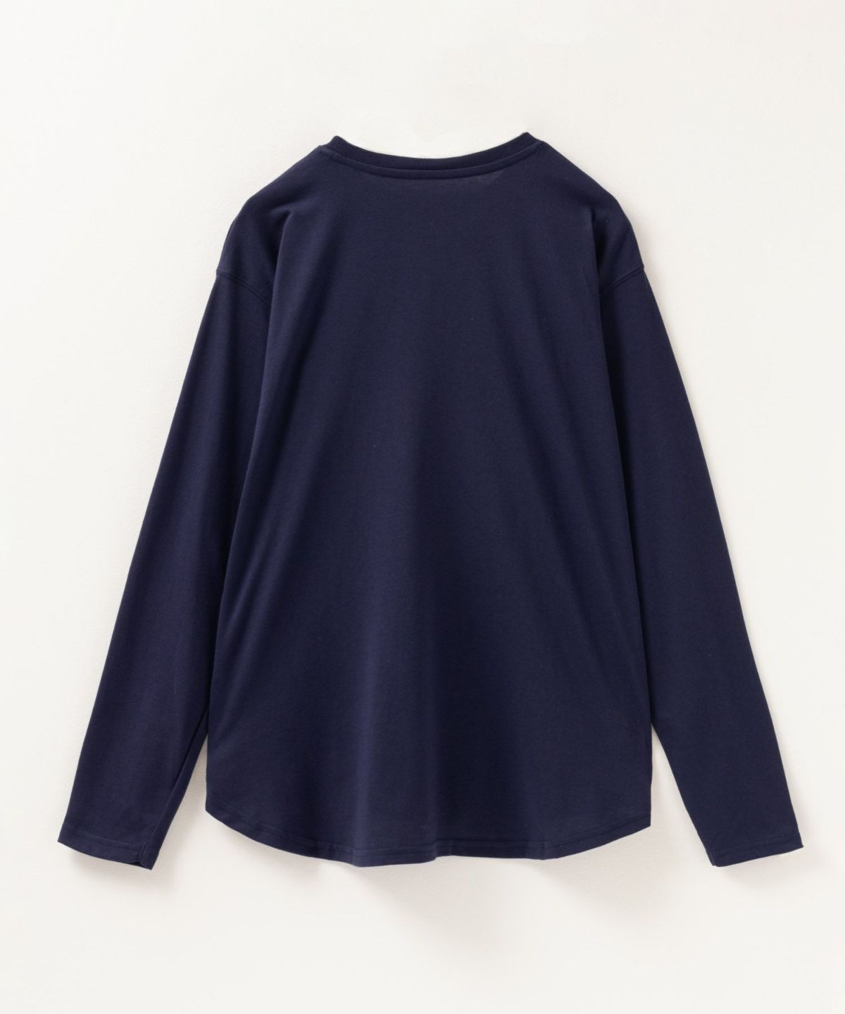 NAVY ベーシック裾ラウンド長袖Tシャツ レディース ネコポス 対応商品