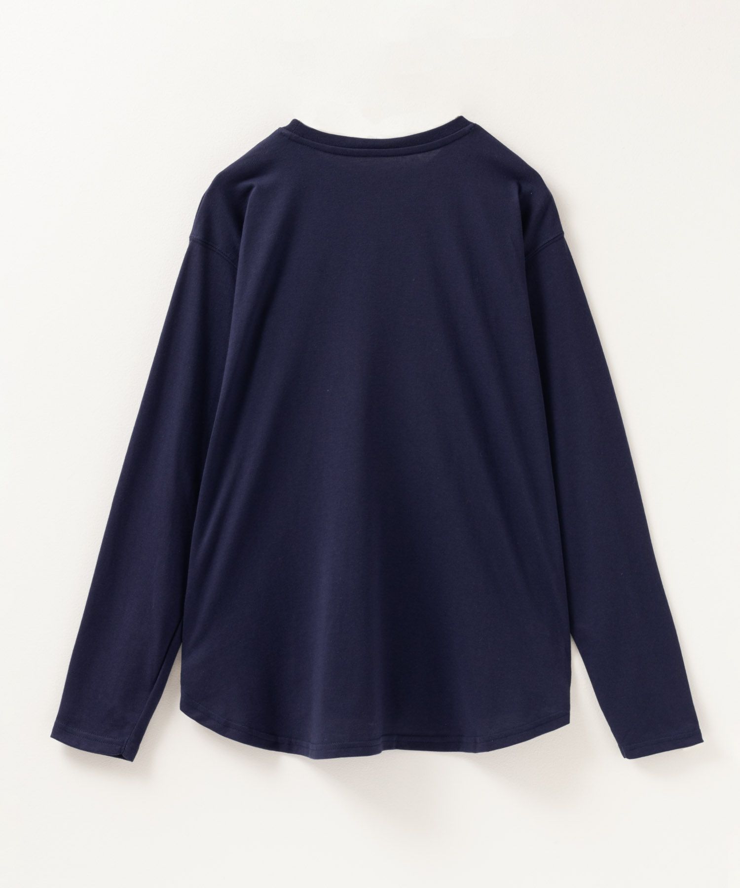 NAVY ベーシック裾ラウンド長袖Tシャツ レディース ネコポス 対応商品