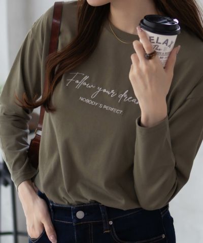NAVY 刺繍ロゴロンT レディース ネコポス 対応商品