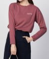 NAVY フラワープリントロンT レディース ネコポス 対応商品