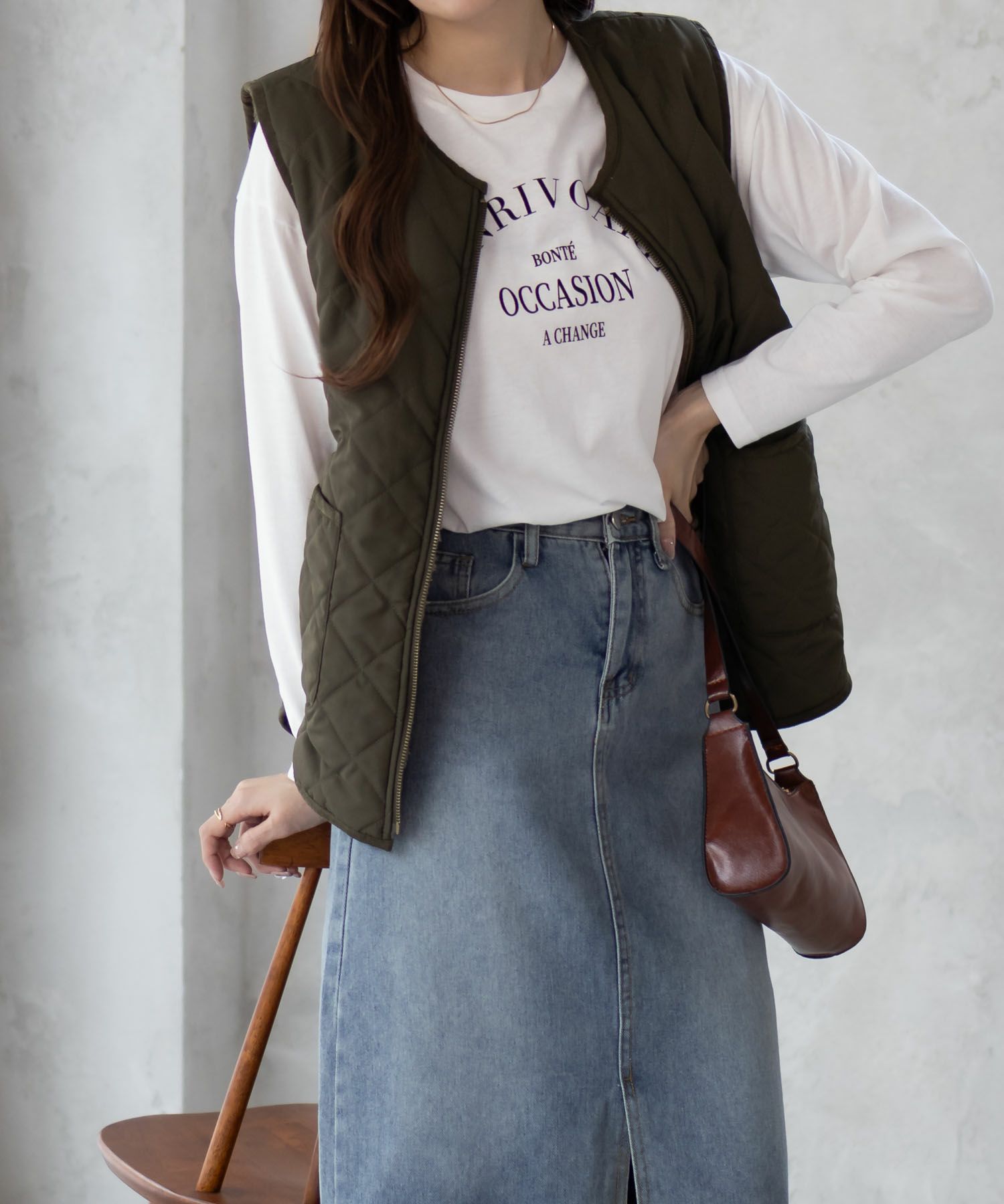 NAVY アーチプリントロンT レディース ネコポス 対応商品