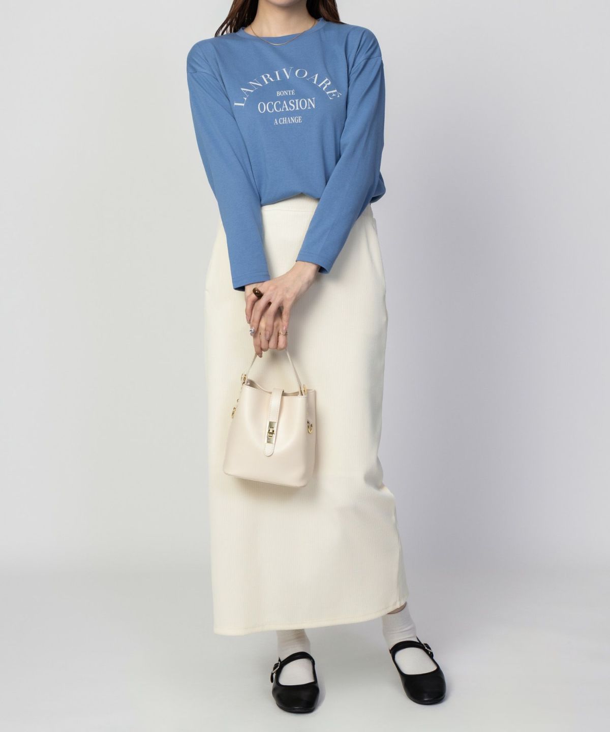 NAVY アーチプリントロンT レディース ネコポス 対応商品