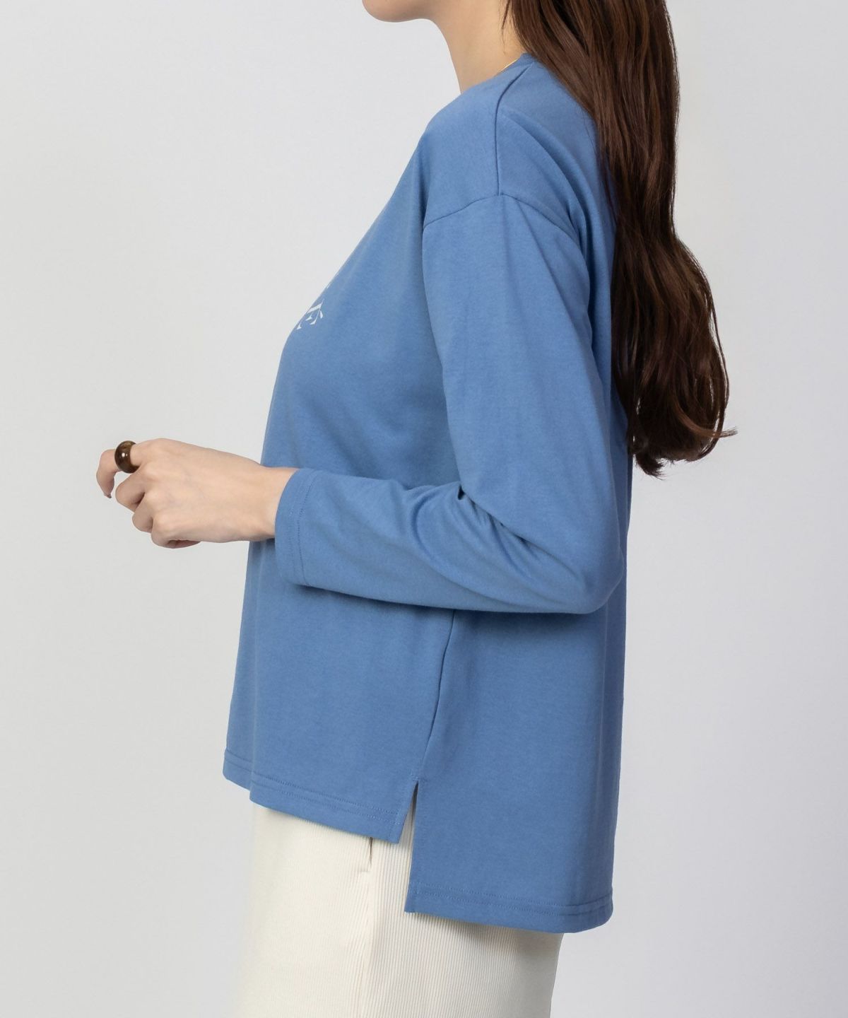 NAVY アーチプリントロンT レディース ネコポス 対応商品