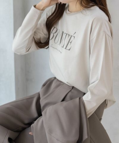 NAVY ロゴプリントロンT レディース ネコポス 対応商品