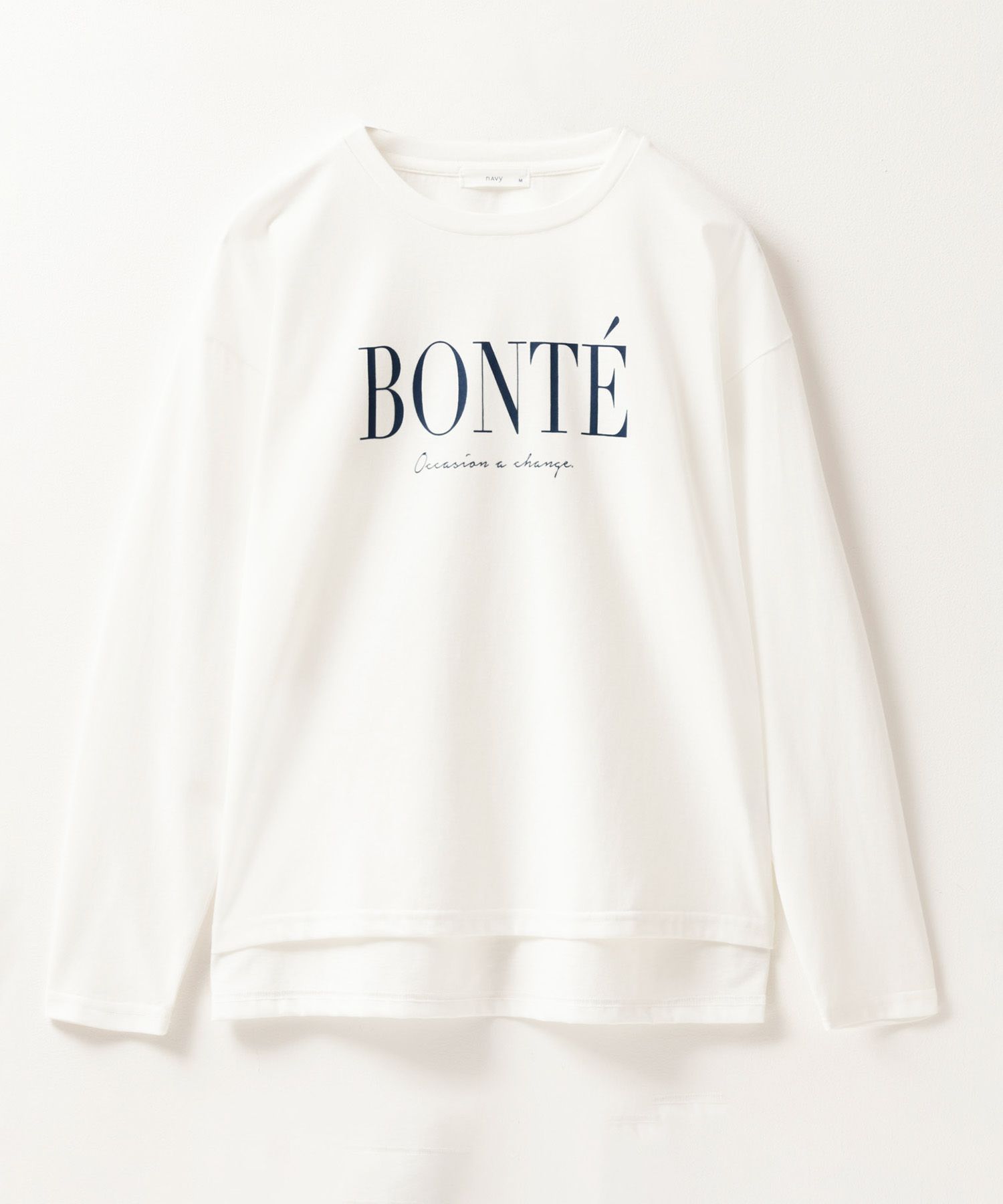 NAVY ロゴプリントロンT レディース ネコポス 対応商品