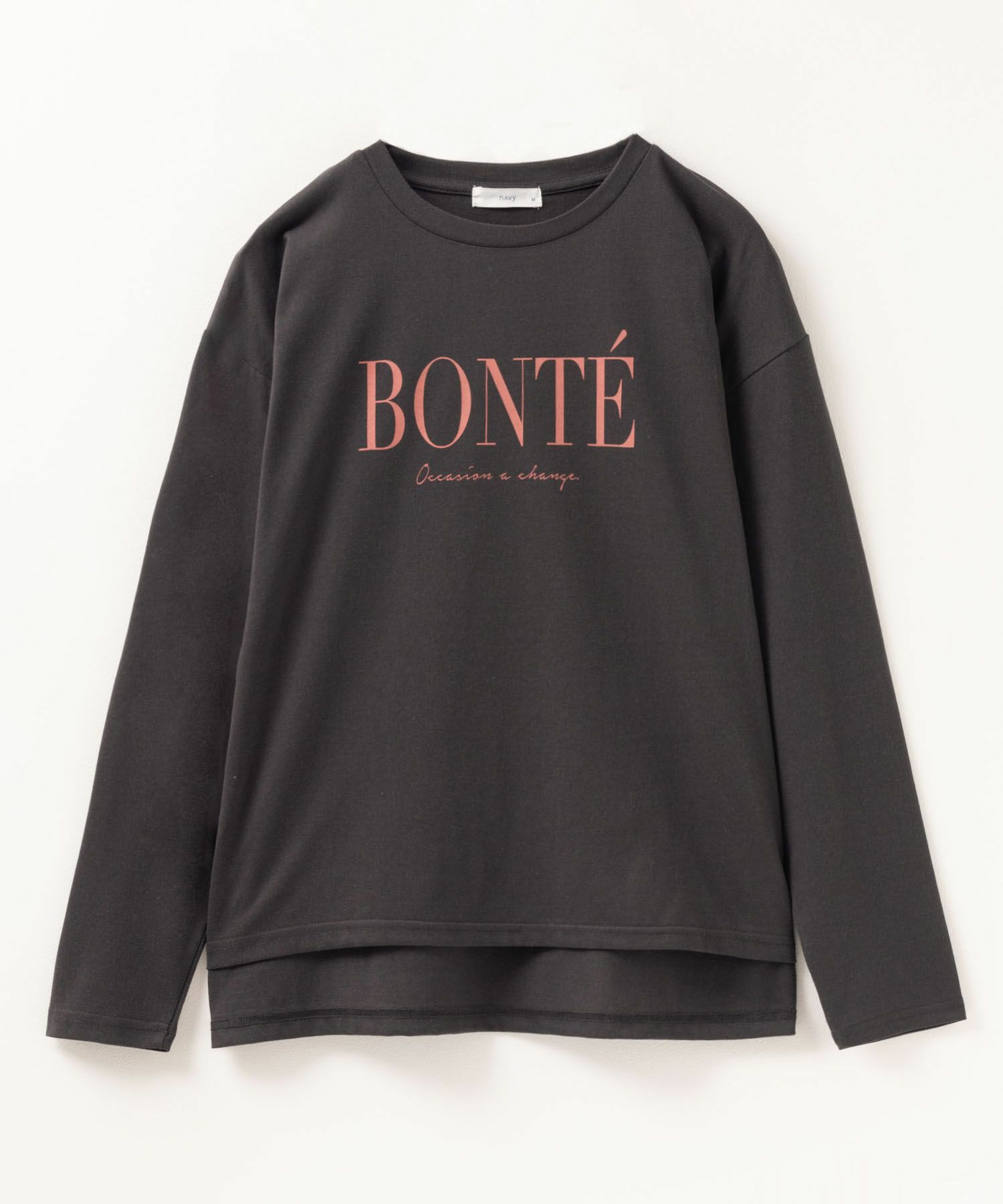 NAVY ロゴプリントロンT レディース ネコポス 対応商品