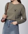 NAVY ネコプリントロンT レディース ネコポス 対応商品