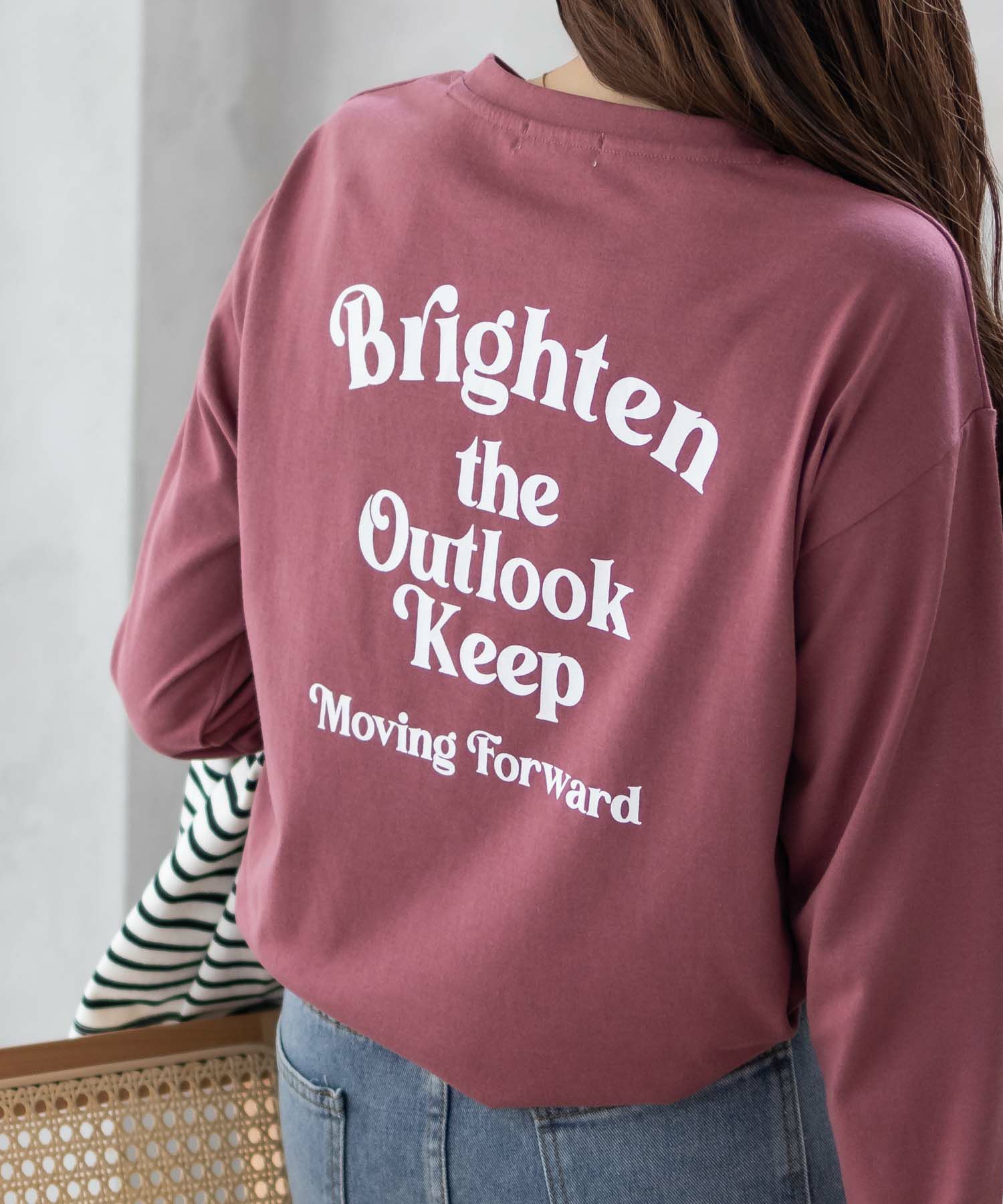 [値下げ]nAvy バックプリントロンT レディース メール便 対応商品商品画像-1