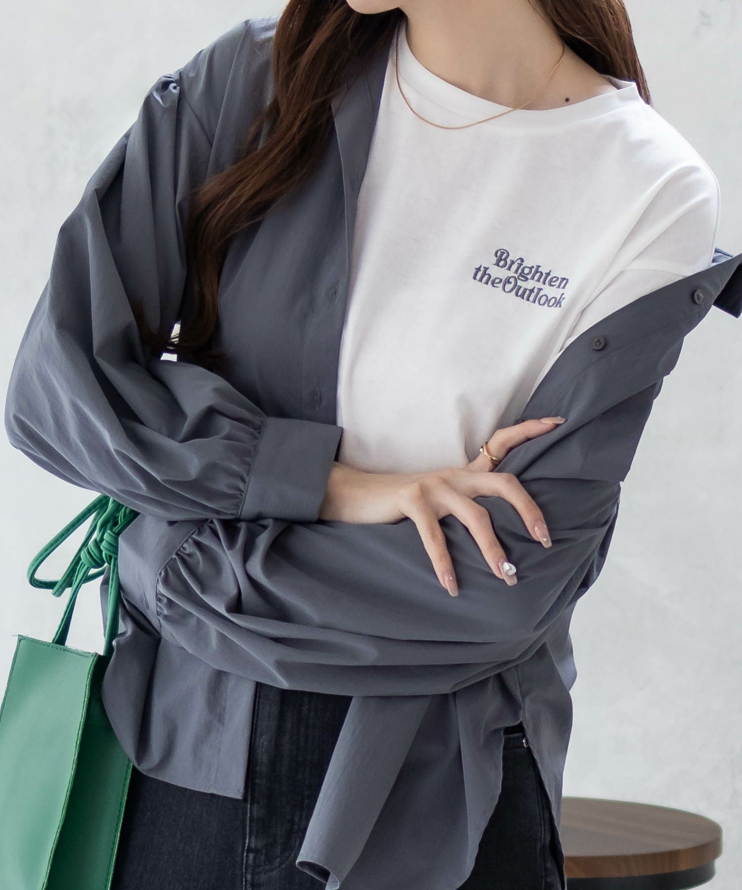 NAVY バックプリントロンT レディース ネコポス 対応商品