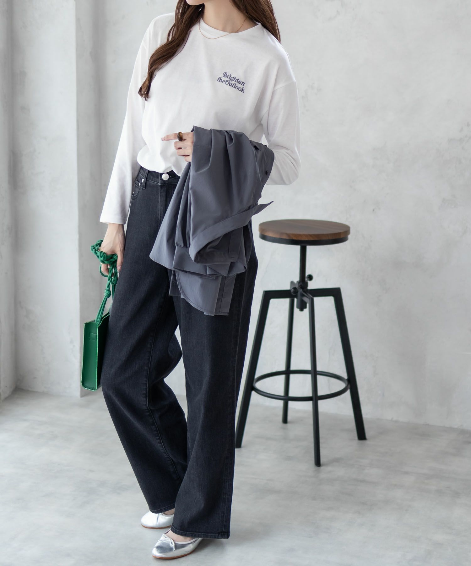 NAVY バックプリントロンT レディース ネコポス 対応商品