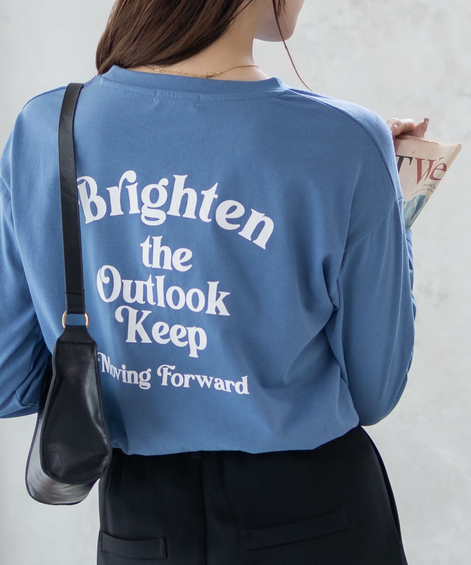 NAVY バックプリントロンT レディース ネコポス 対応商品