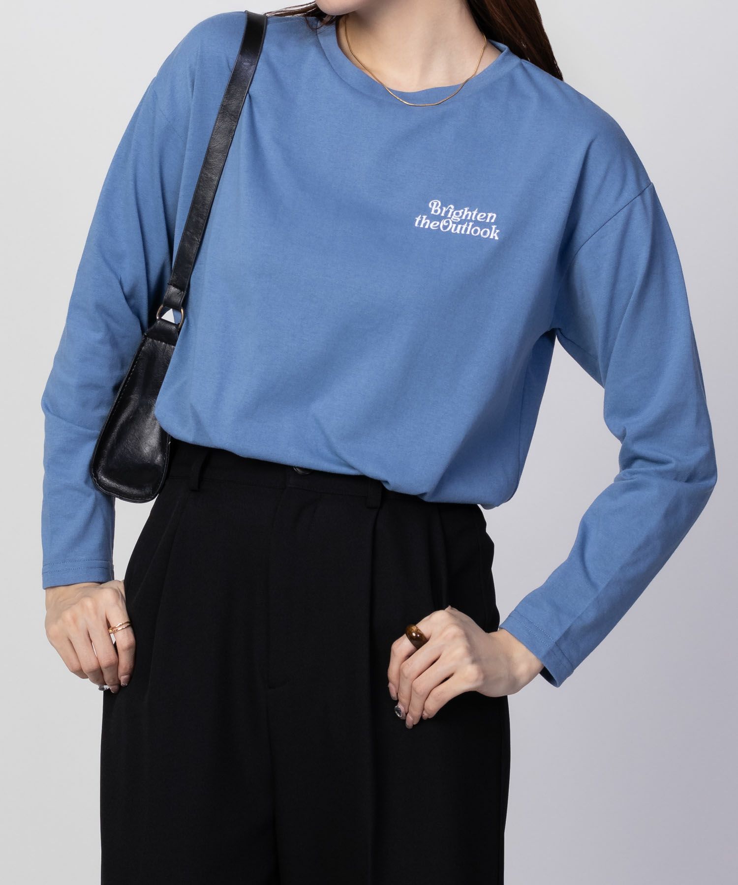 NAVY バックプリントロンT レディース ネコポス 対応商品