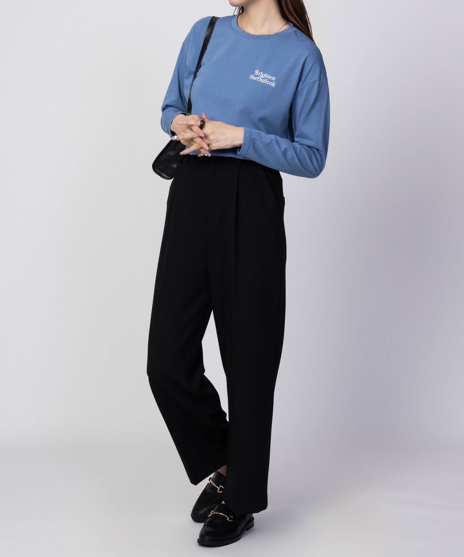 NAVY バックプリントロンT レディース ネコポス 対応商品