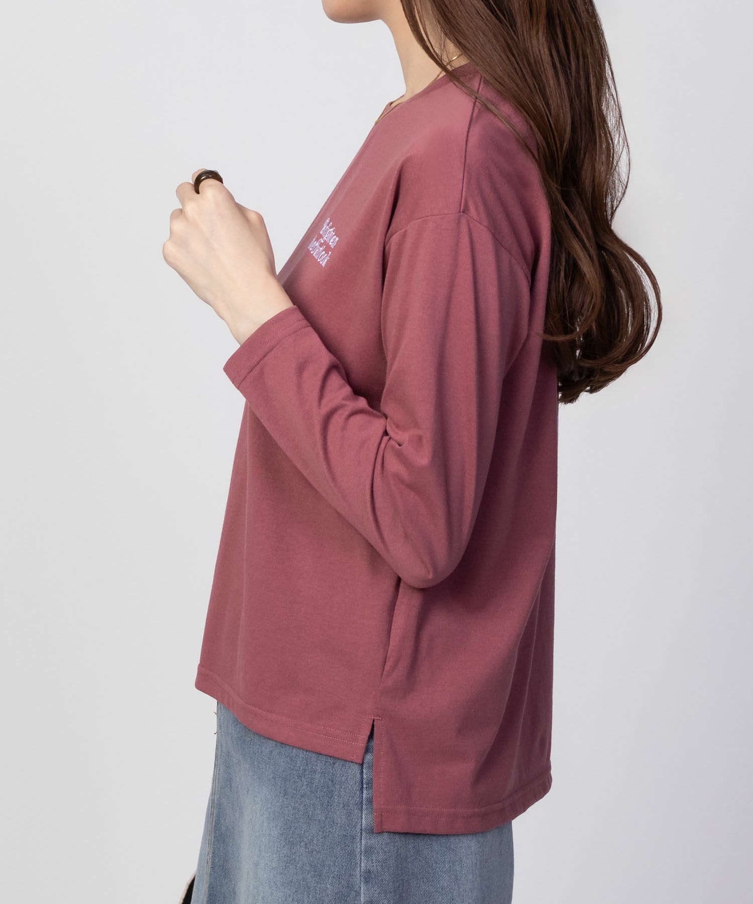 NAVY バックプリントロンT レディース ネコポス 対応商品