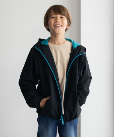 NAVY  シャットアウター 裏メッシュZIPパーカー キッズ