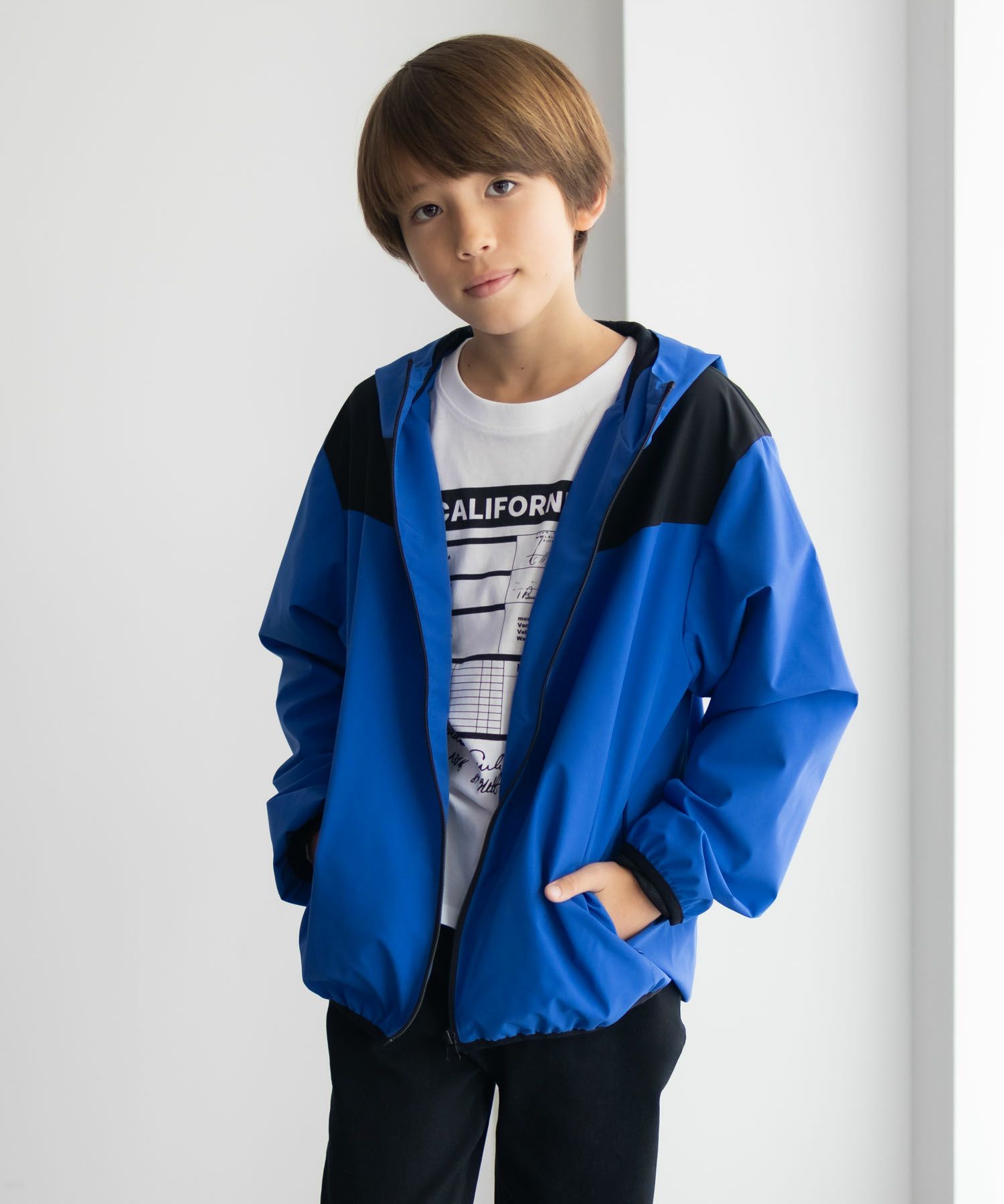 NAVY  シャットアウター 裏メッシュZIPパーカー キッズ商品サムネイル-4