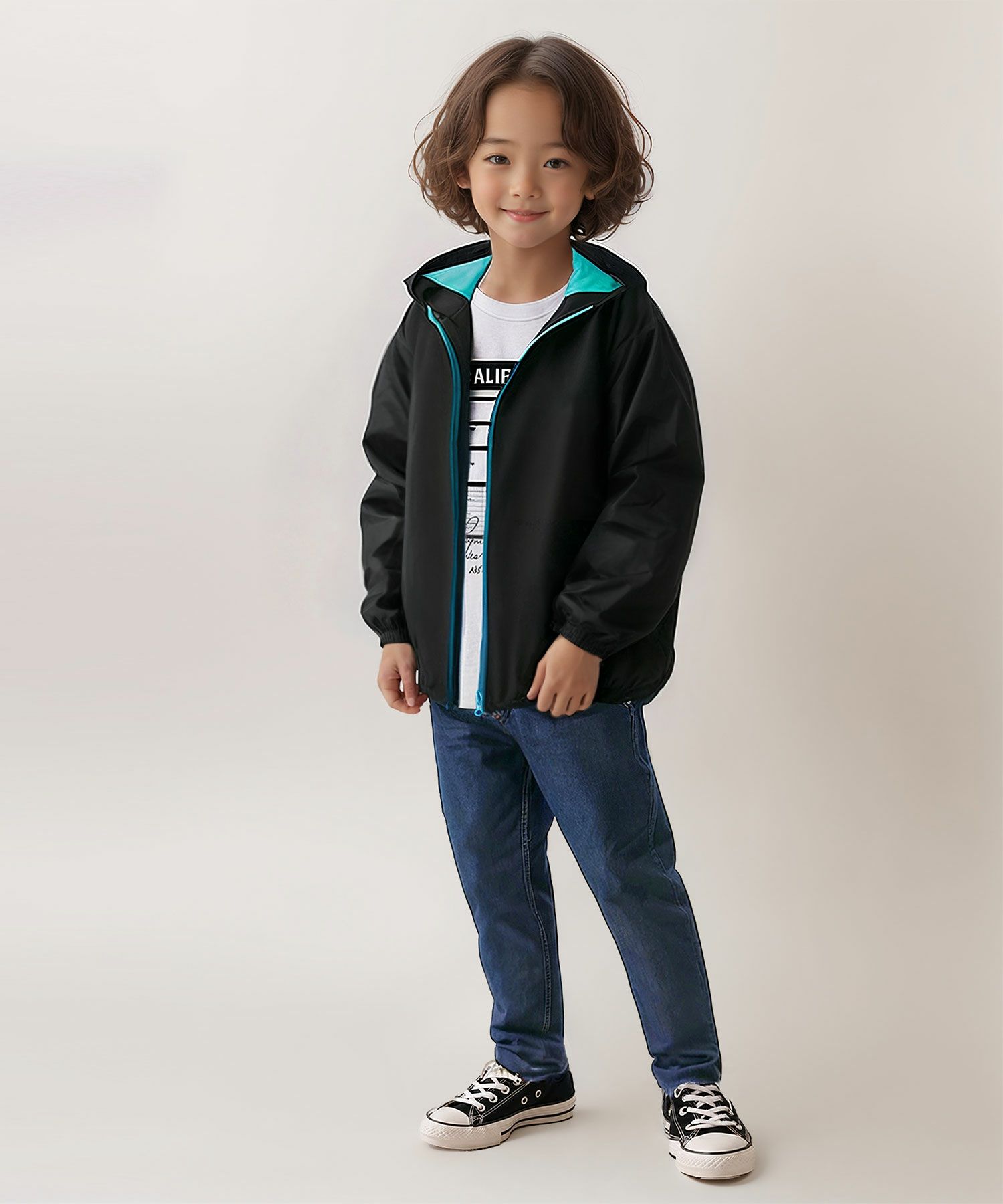 NAVY  シャットアウター 裏メッシュZIPパーカー キッズ商品サムネイル-27