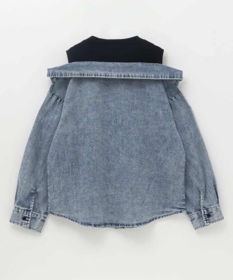 RICH MIX デニムフェイクデザインシャツ キッズ商品画像-2