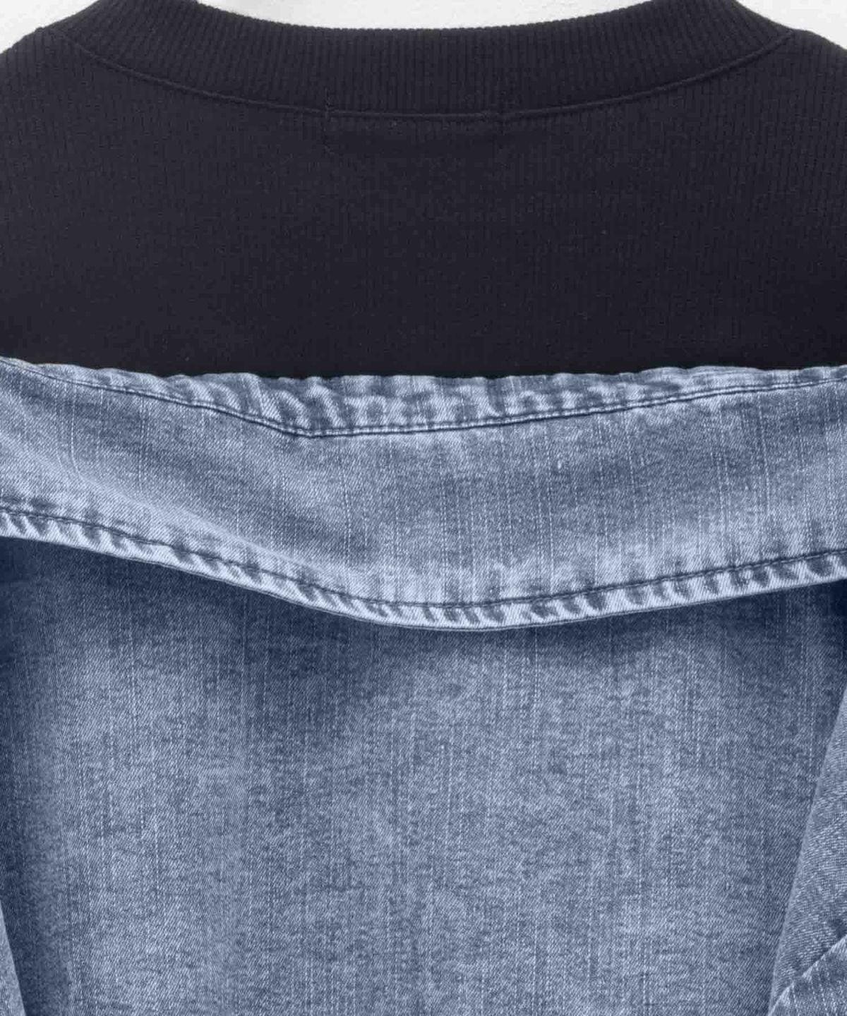 RICH MIX デニムフェイクデザインシャツ キッズ