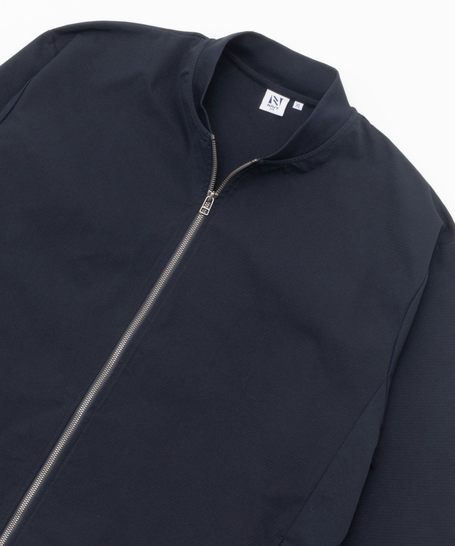 NAVY FIT ドビーストレッチリブブルゾン メンズ