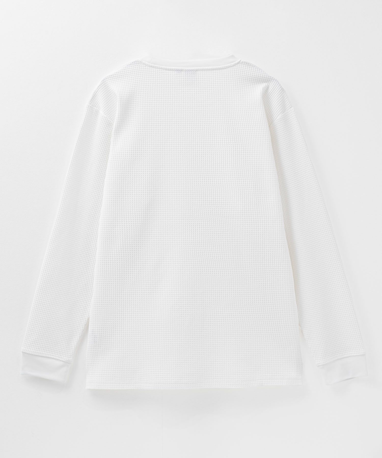 NAVY FIT  ストレッチワッフル長袖Tシャツ メンズ商品サムネイル-4