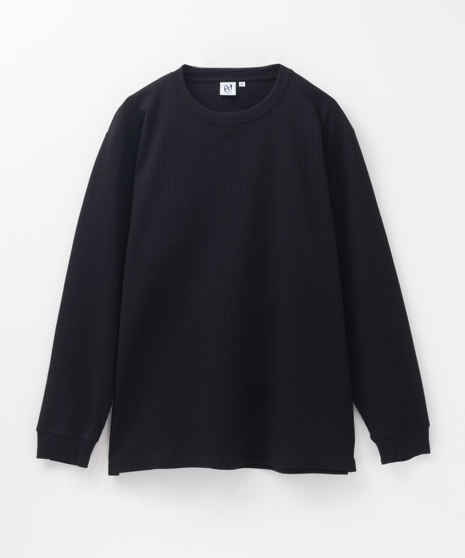 NAVY FIT ストレッチワッフル長袖Tシャツ メンズ