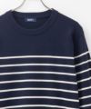 NAVY  素肌ニット ボーダーニット メンズ商品サムネイル-2