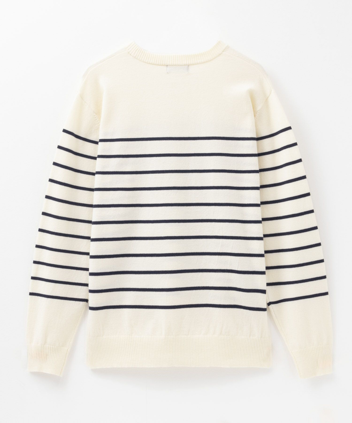 NAVY  素肌ニット ボーダーニット メンズ商品サムネイル-4