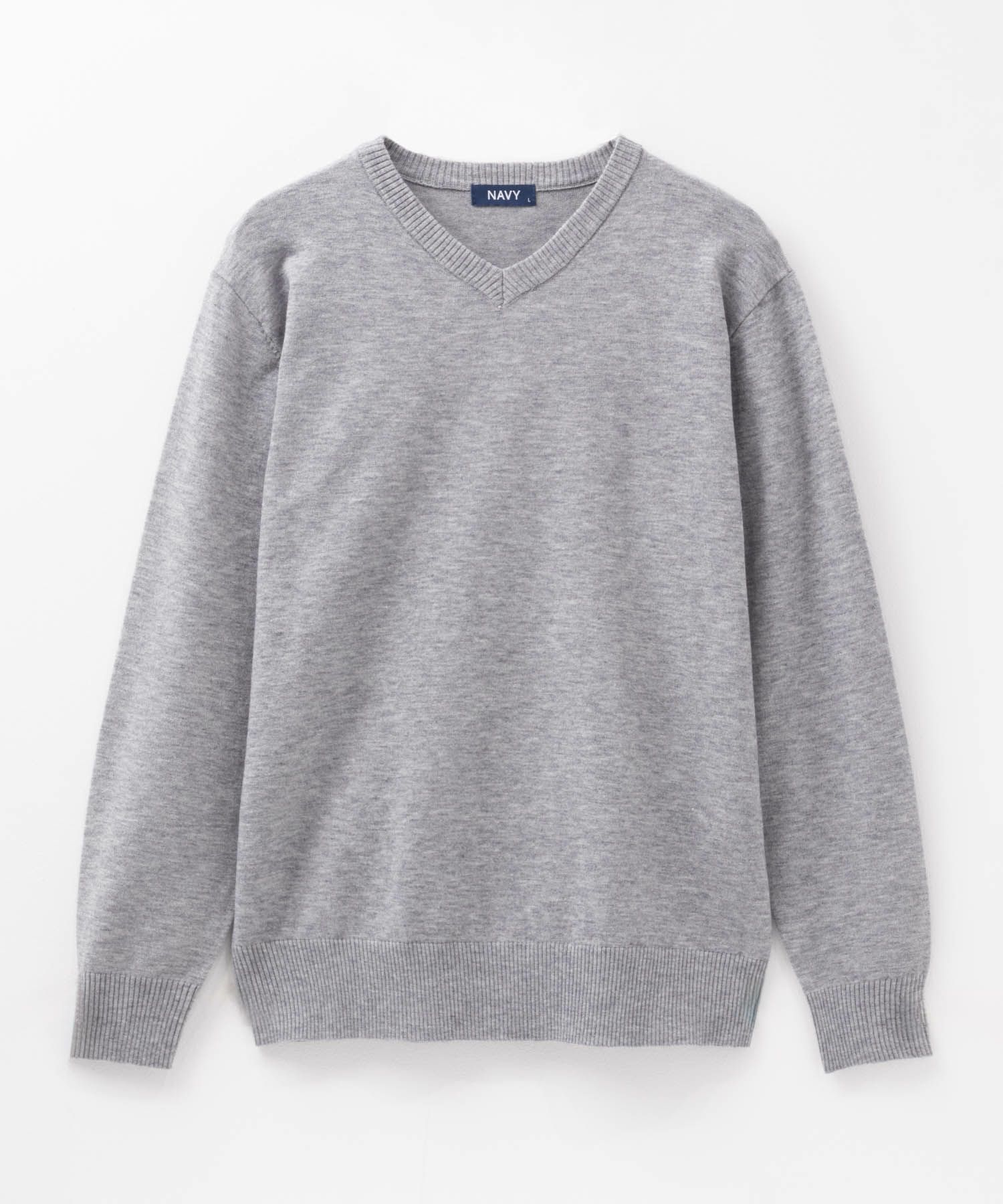 NAVY 素肌ニット Vネック メンズ
