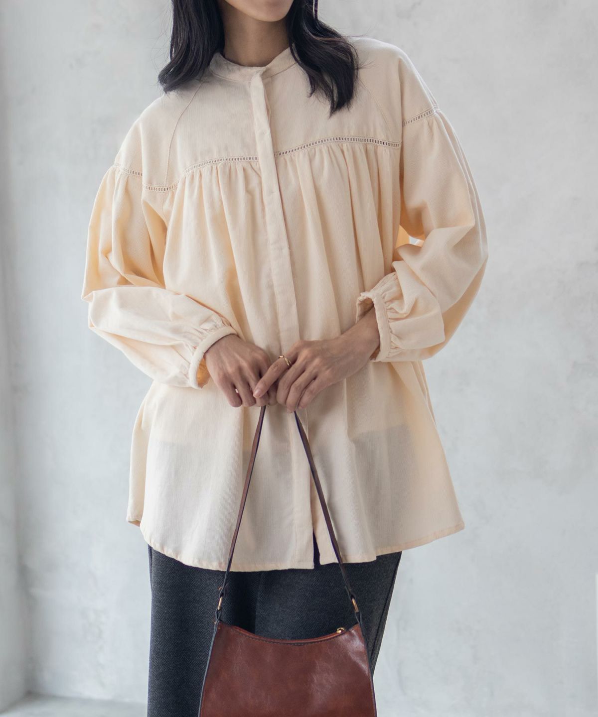 Howdy Marie インドコールギャザーチュニック レディース