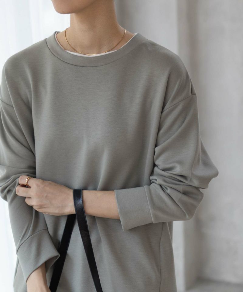 URBAN COLLECTION  ポンチ素材 バックスリットプルオーバー レディース メール便 対応商品商品画像-8