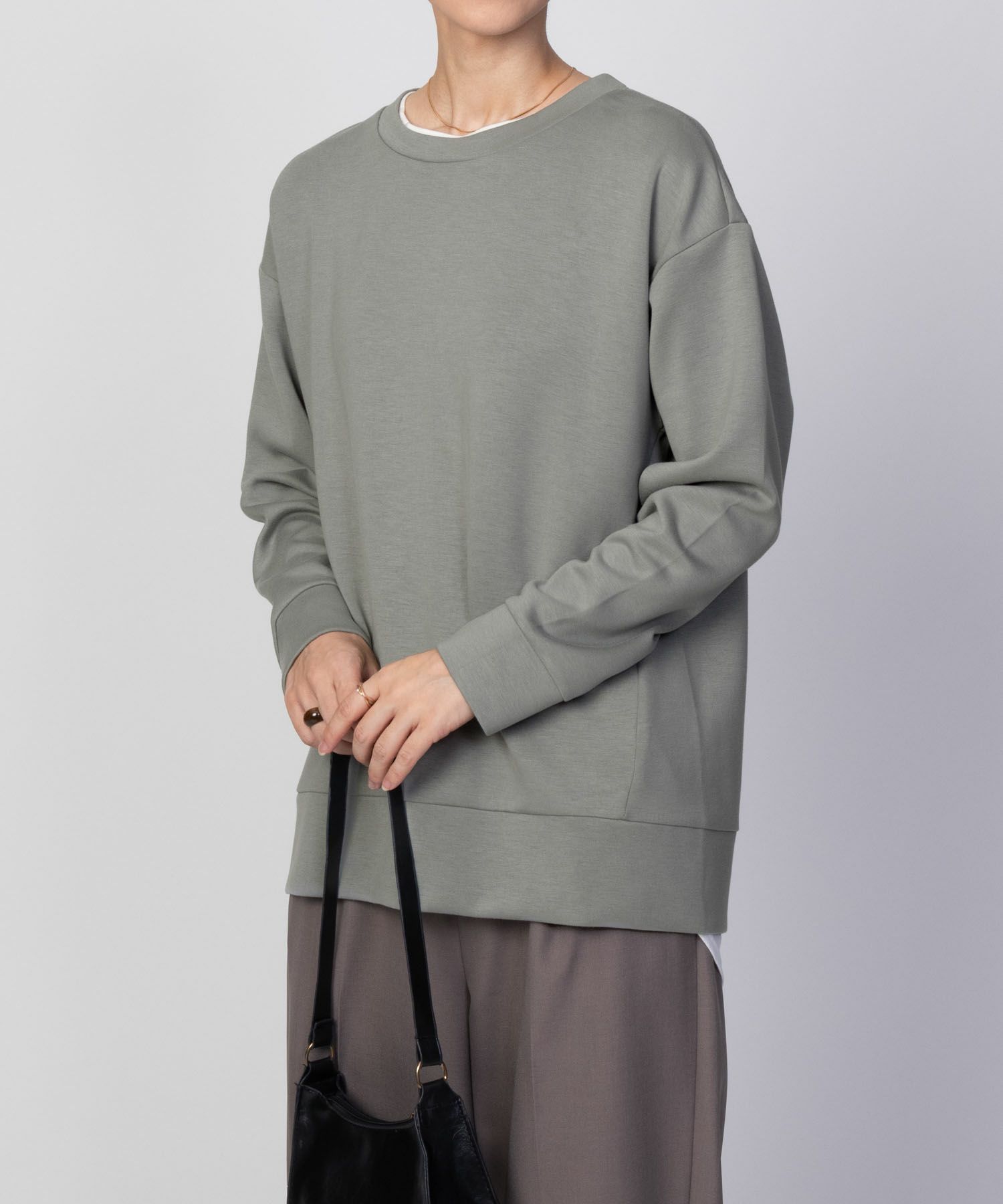 URBAN COLLECTION  ポンチ素材 バックスリットプルオーバー レディース メール便 対応商品商品画像-12