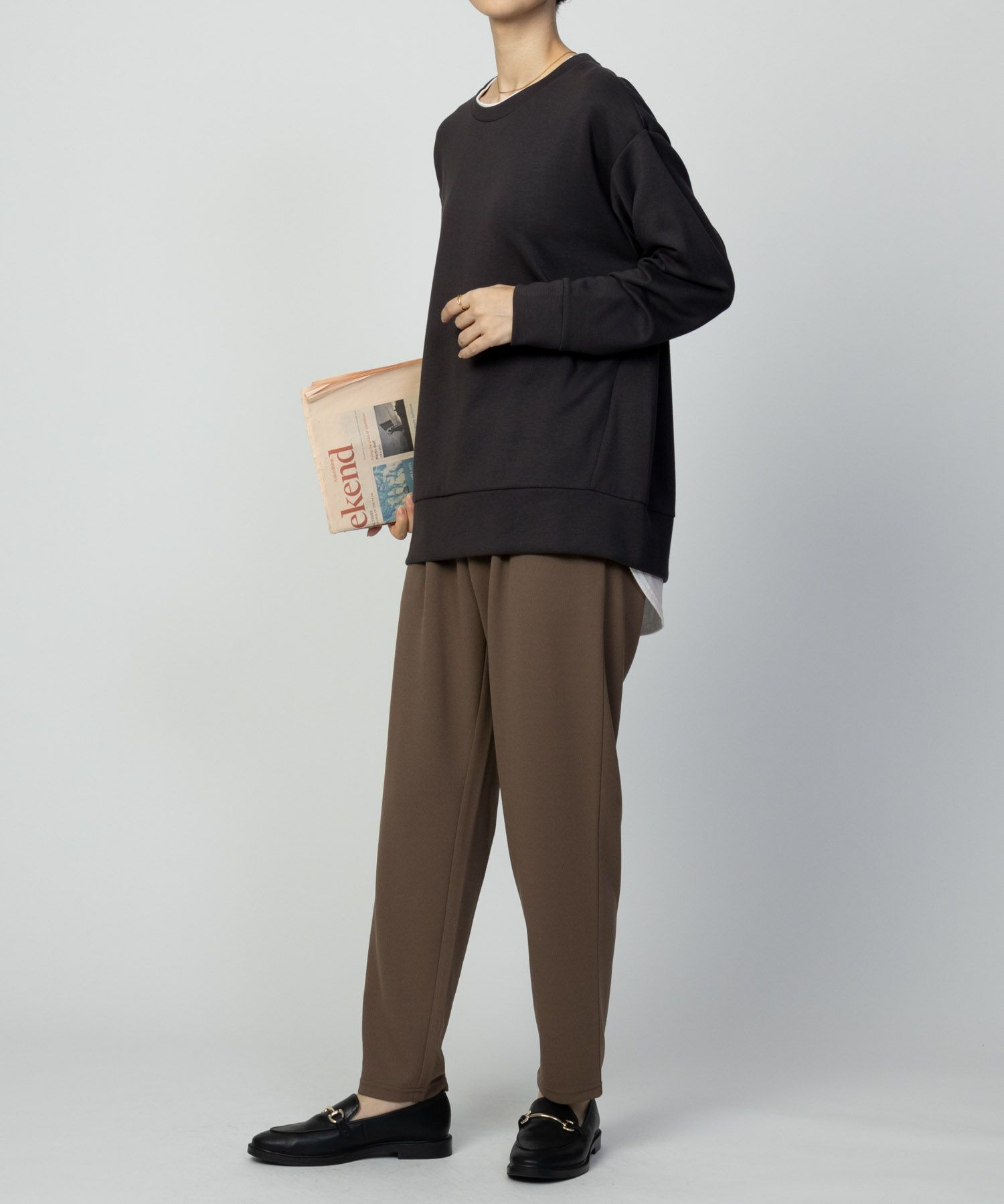 URBAN COLLECTION ポンチ素材 バックスリットプルオーバー レディース ネコポス 対応商品