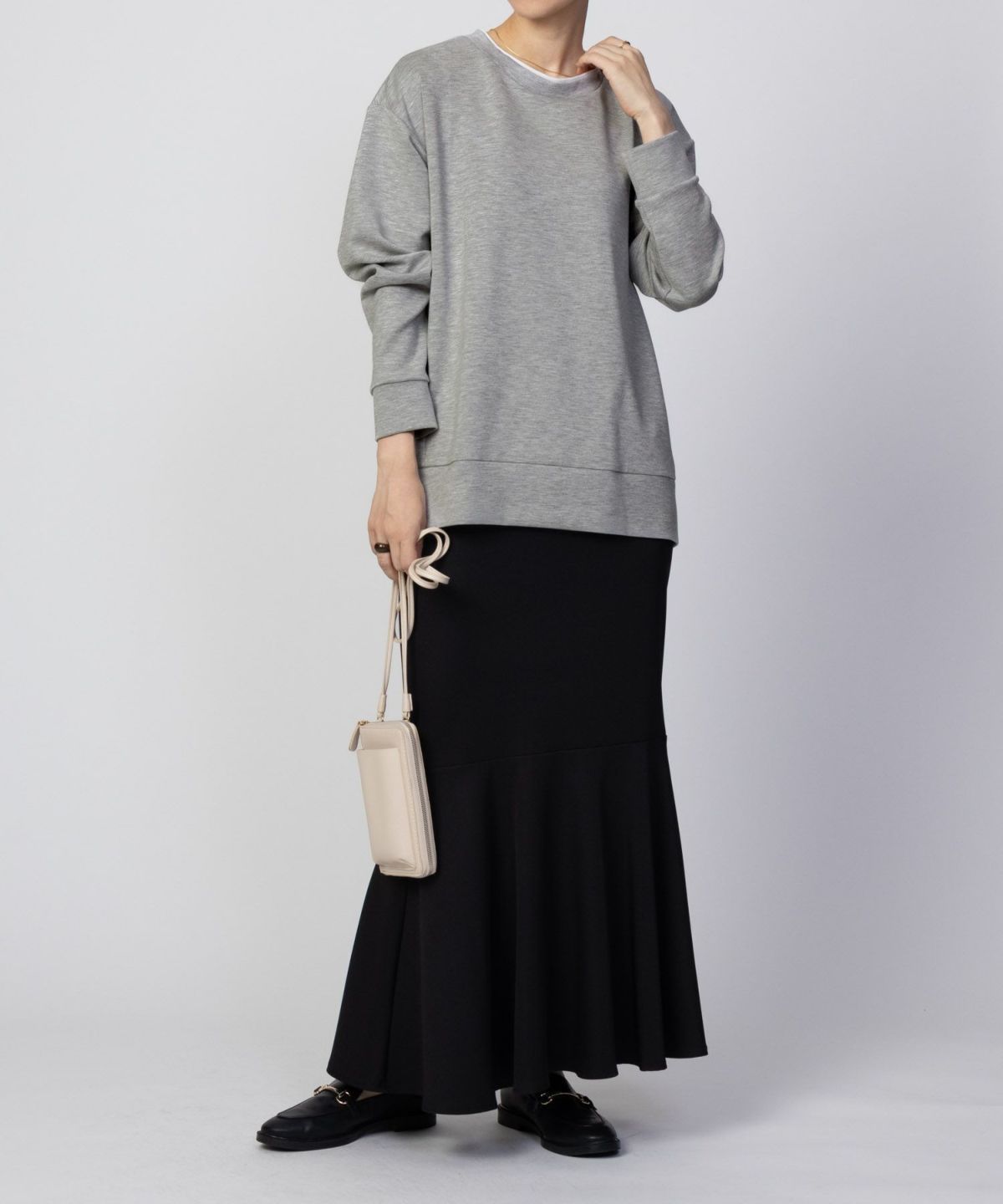 URBAN COLLECTION ポンチ素材 バックスリットプルオーバー レディース ネコポス 対応商品