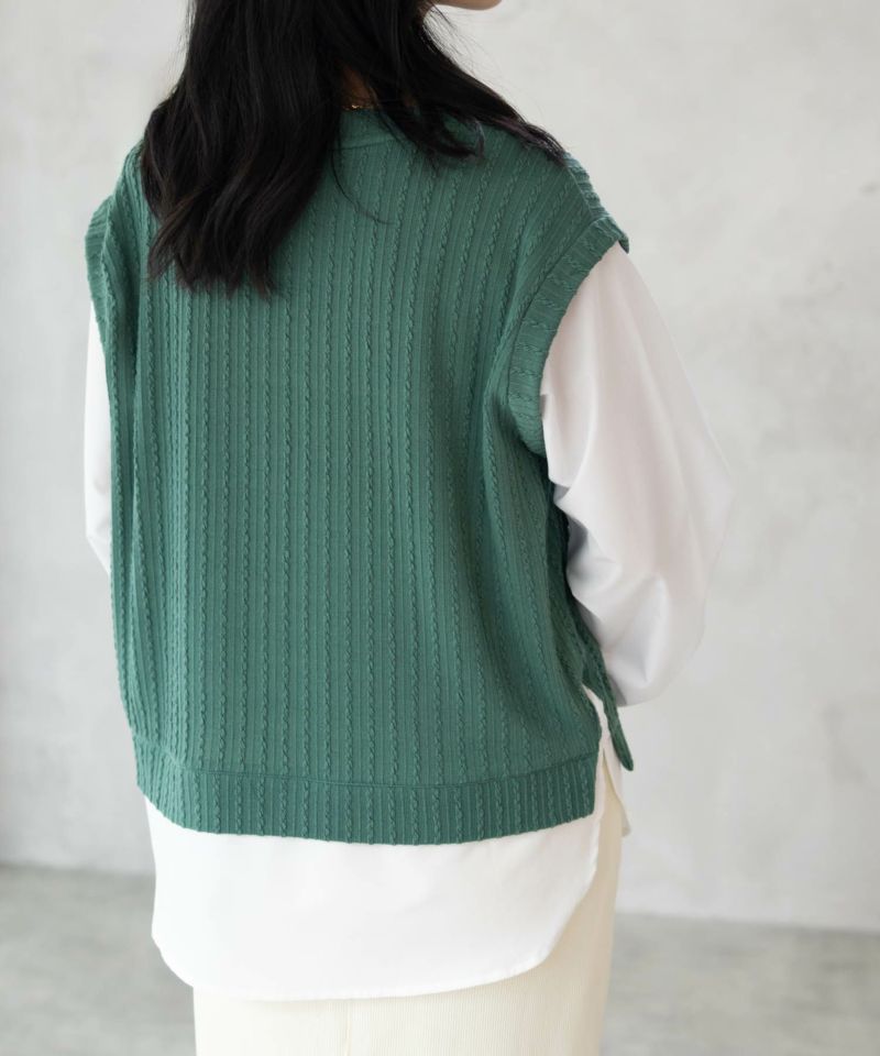 nAvy 時短 フェイクレイヤードプルオーバー レディース商品画像-9