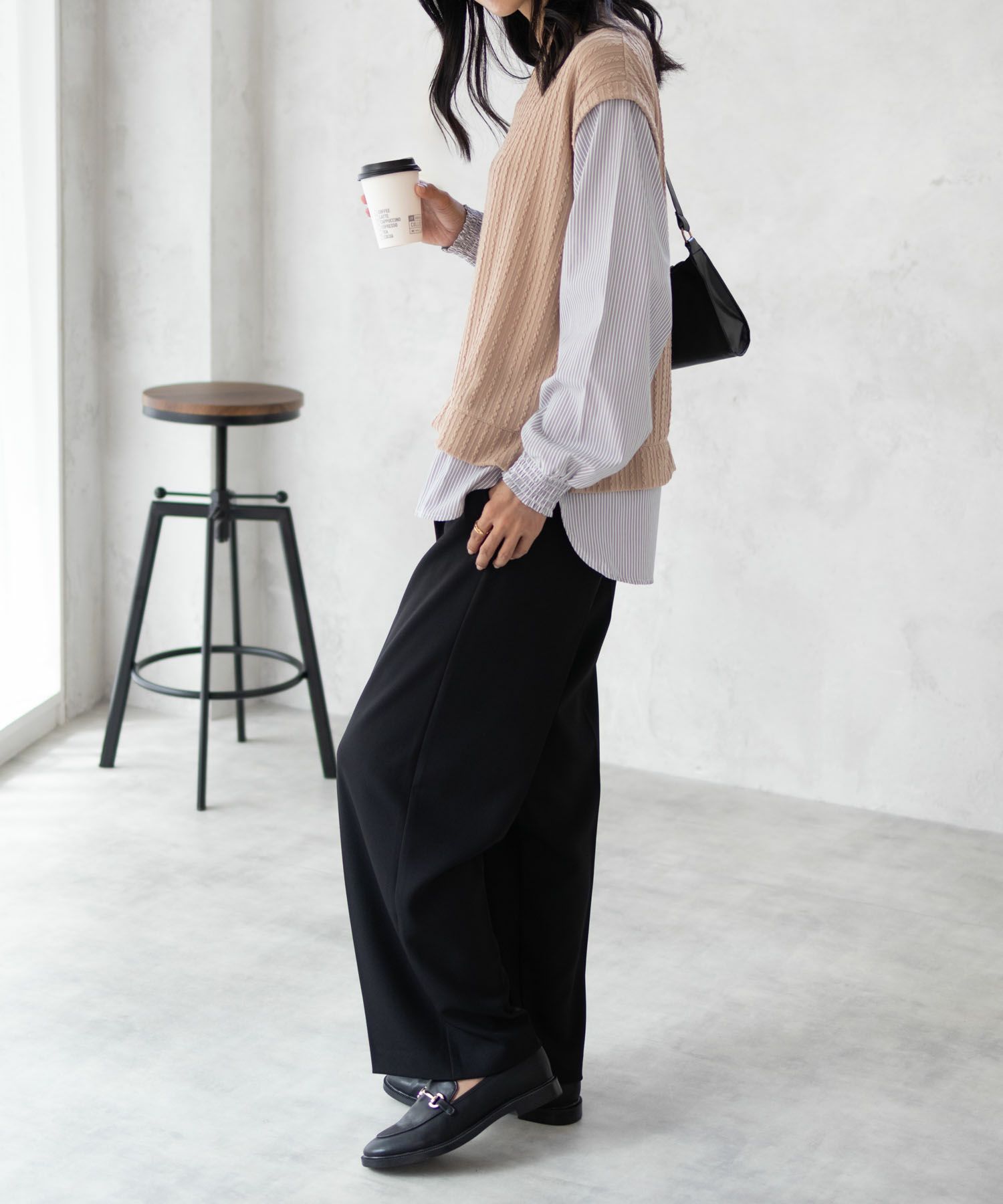 nAvy 時短 フェイクレイヤードプルオーバー レディース商品画像-14