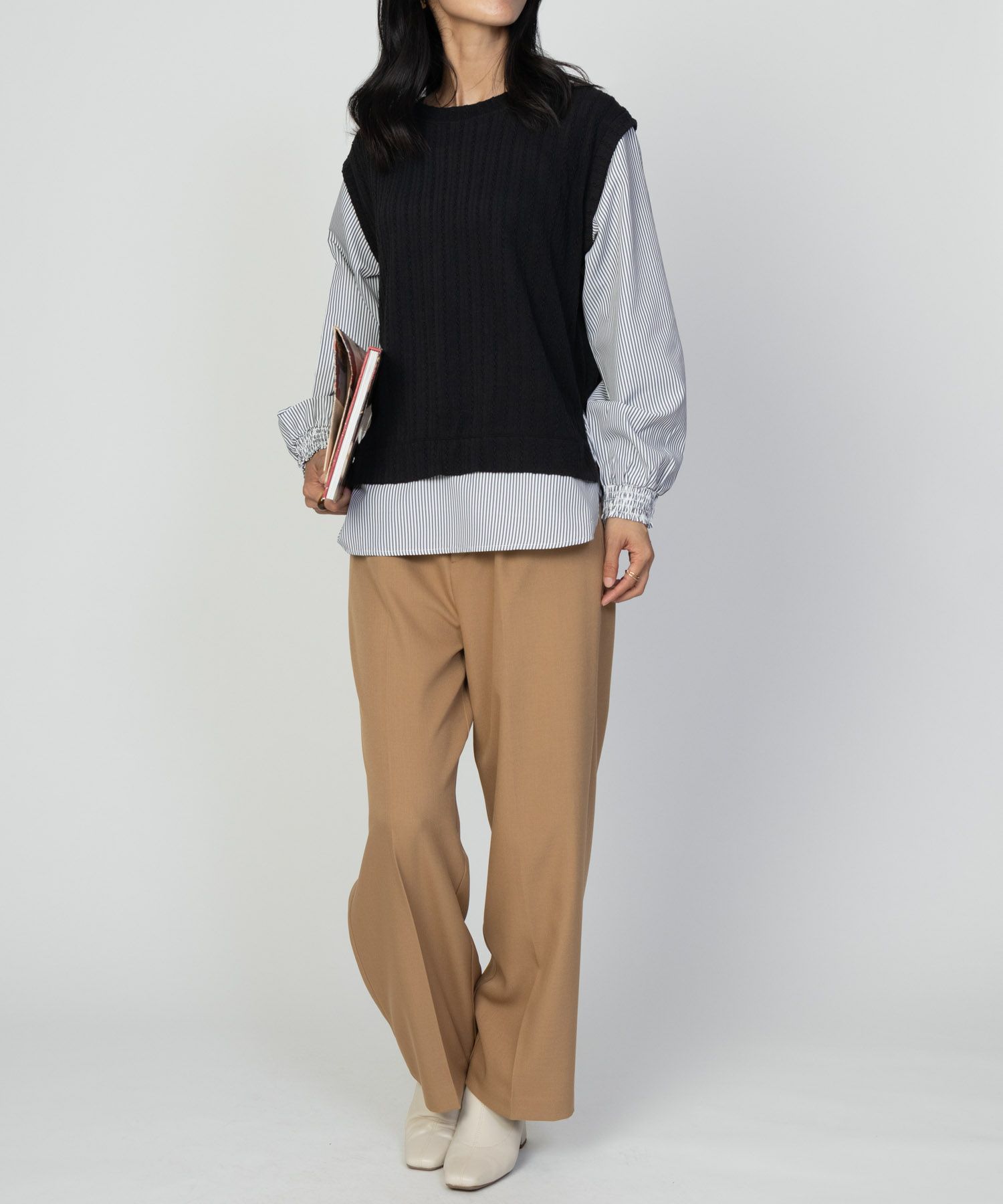 nAvy 時短 フェイクレイヤードプルオーバー レディース商品画像-19