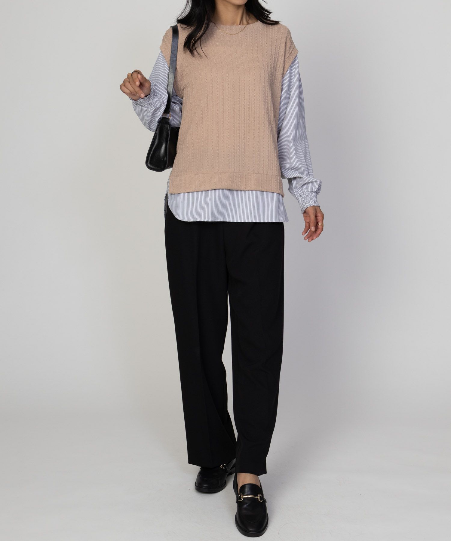 nAvy 時短 フェイクレイヤードプルオーバー レディース商品画像-21