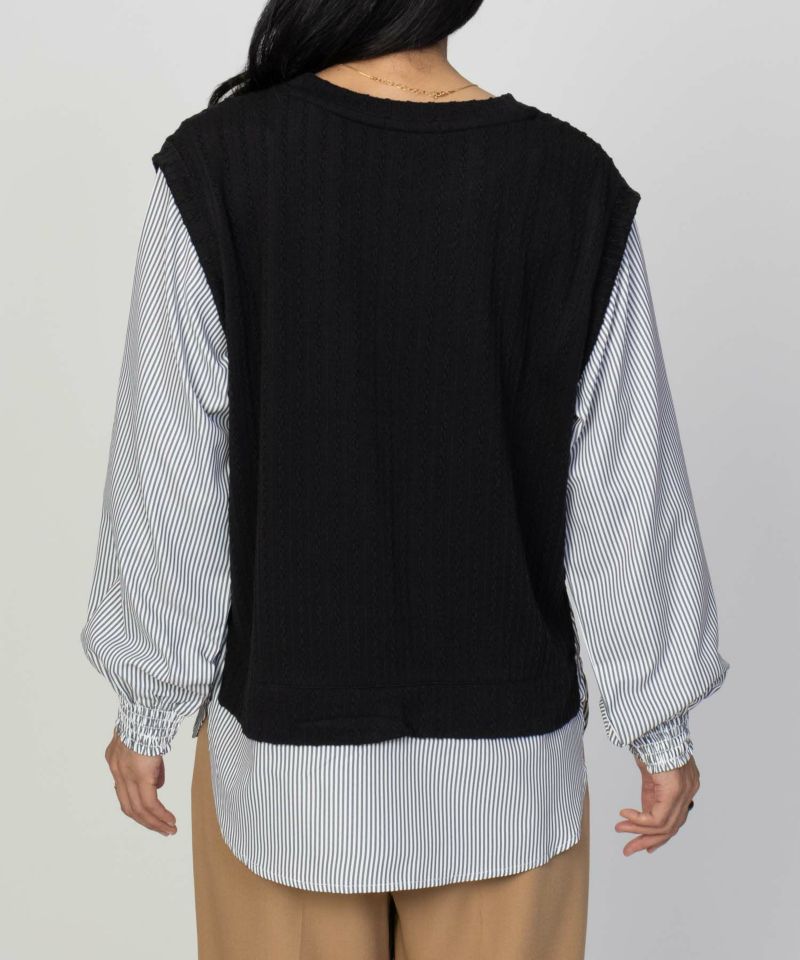 nAvy 時短 フェイクレイヤードプルオーバー レディース商品画像-23