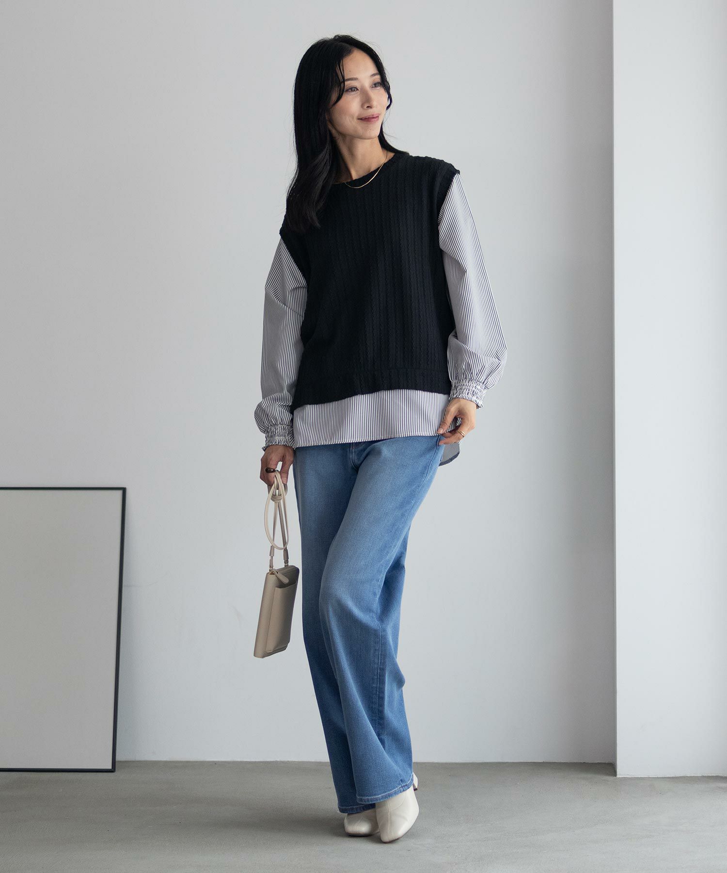 nAvy 時短 フェイクレイヤードプルオーバー レディース商品画像-35