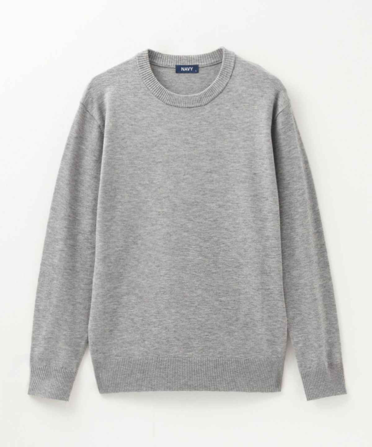 NAVY 素肌ニット クルーネック メンズ