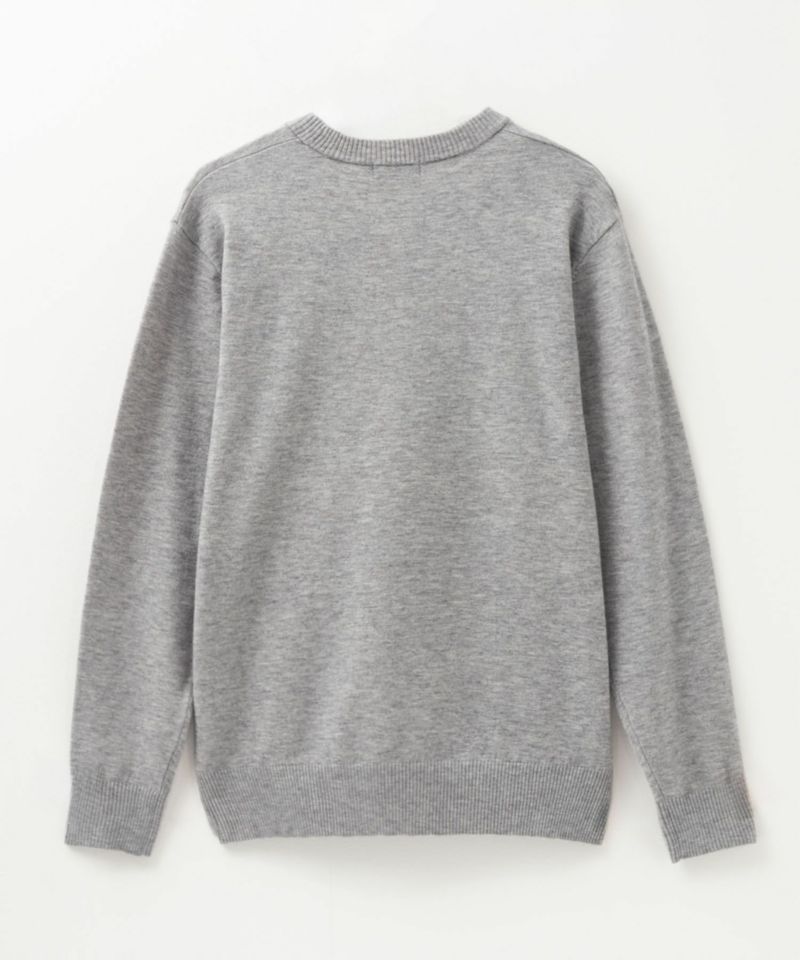 NAVY  素肌ニット クルーネック メンズ商品画像-8