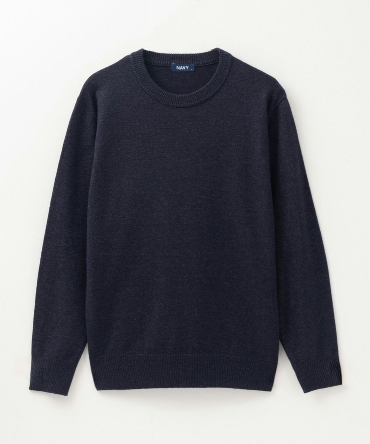 NAVY 素肌ニット クルーネック メンズ