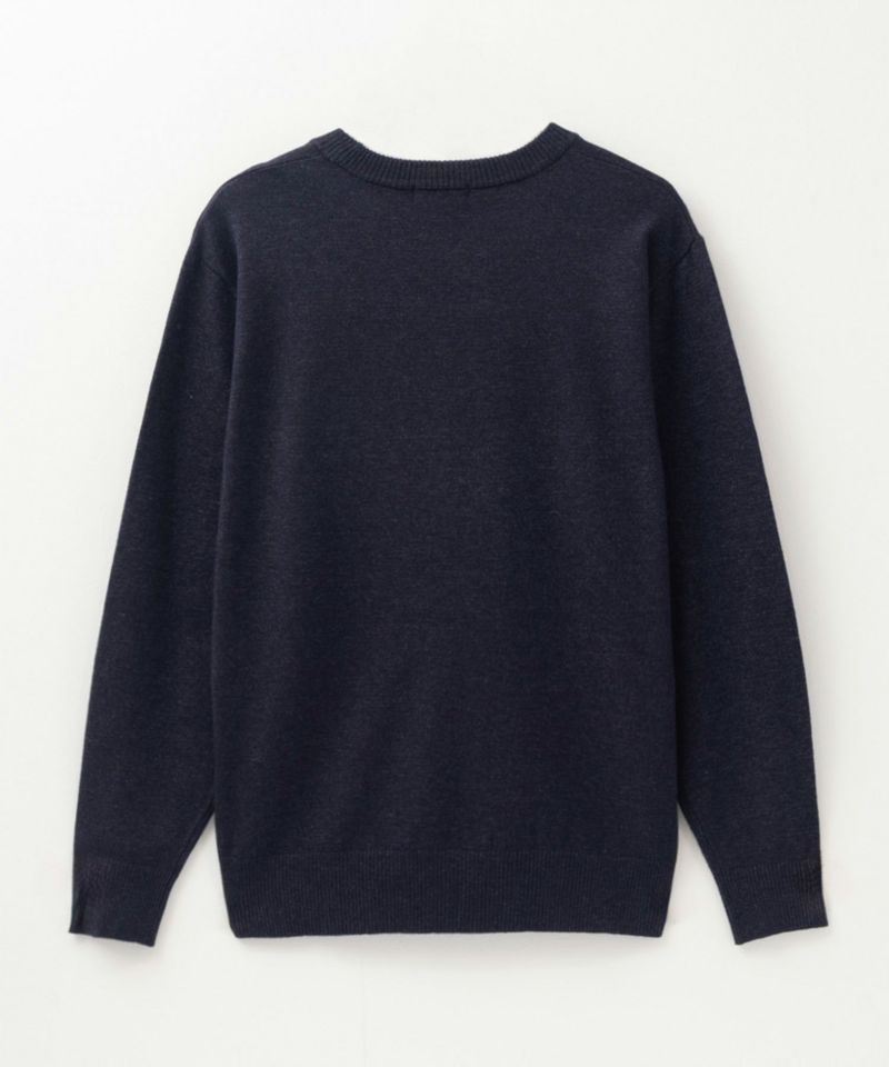 NAVY  素肌ニット クルーネック メンズ商品画像-10