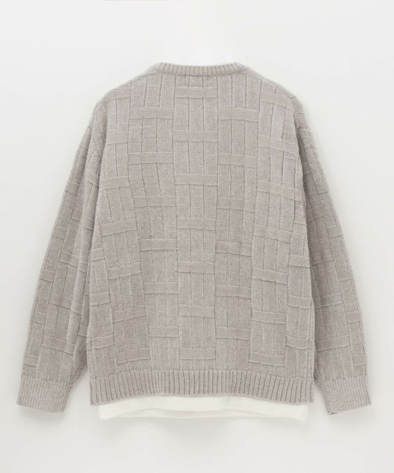 NAVY リンクスモールフェイクレイヤードニット メンズ商品画像-5