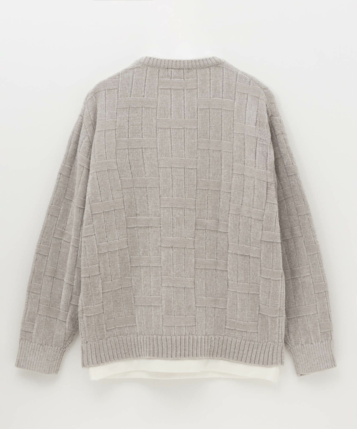 [さらに50%OFF]NAVY リンクスモールフェイクレイヤードニット メンズ商品画像-5