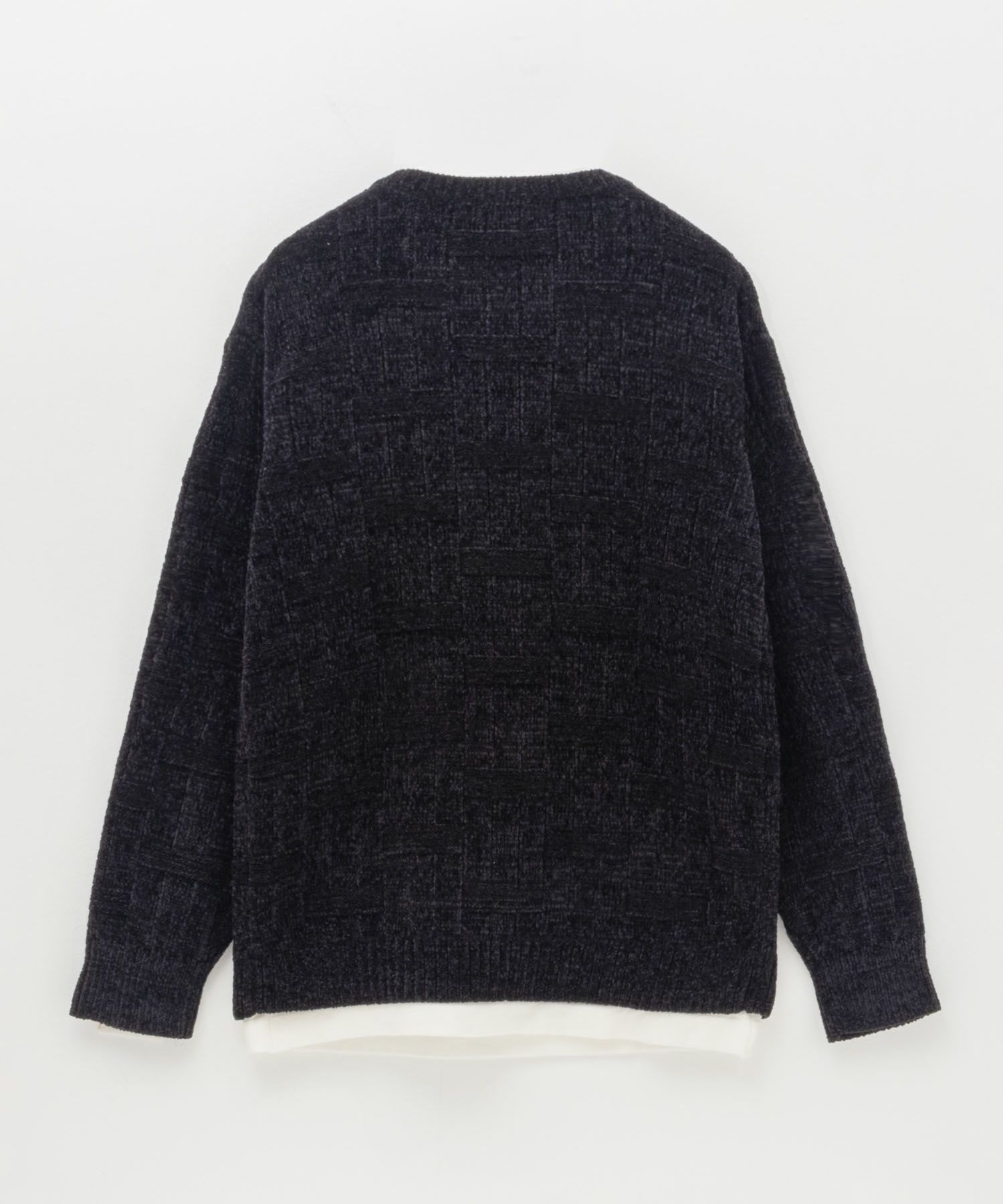 NAVY リンクスモールフェイクレイヤードニット メンズ商品画像-7