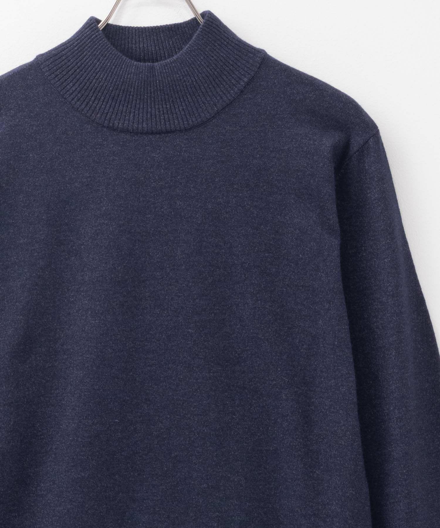 NAVY  素肌ニット ハイネック メンズ商品画像-3