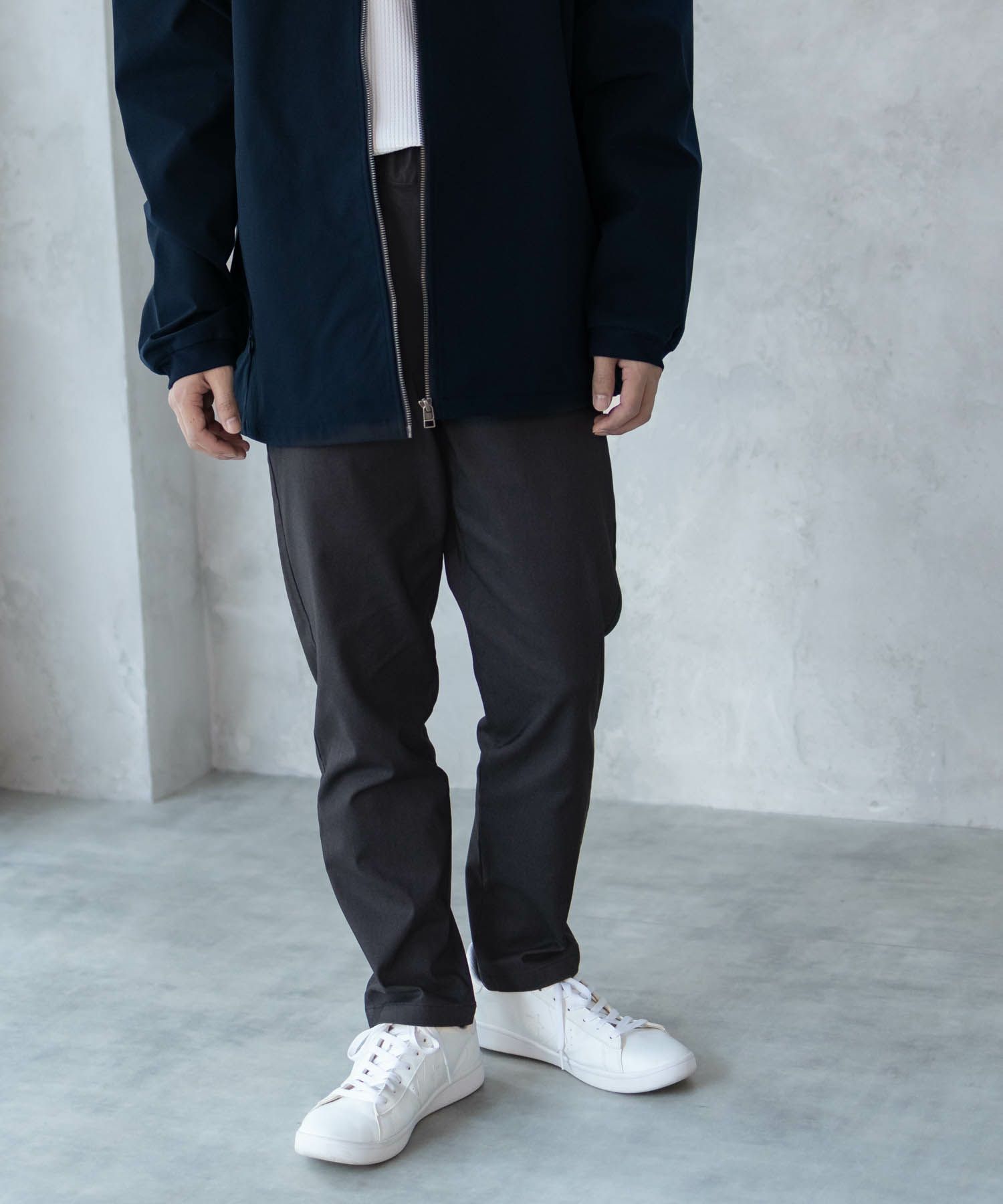 NAVY FIT 裏起毛テーパードパンツ メンズ